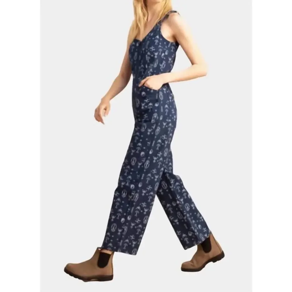 Roark Open Roads Open Mind Teal Dark Blue Jumpsuit size large